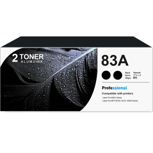 83A CF283A Toner Cartridge Black 2-Pack Compatible for HP 83A CF283A Toner Cartridges for Laser Pro M201, Laser Pro MFP M125, M127, M225 Series Printer