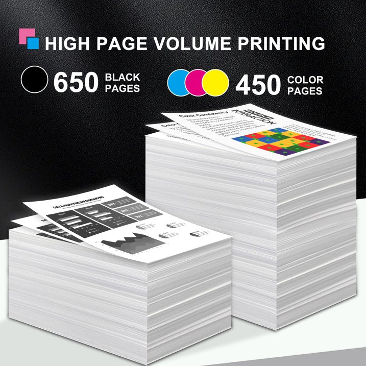 63XL Ink Cartridge Compatible for HP 63 Ink Cartridges for Officejet 3830 45200 5255 Deskjet 1112 3630 Printer( Black Tri-Color)