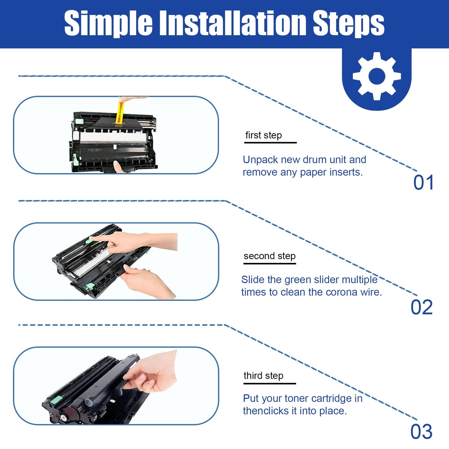 DR830 Drum Unit 1 Pack Black Compatible for Brother DR 830 DR-830 Drum for DCP-L2640DW HL-L2460DW HL-L2405W HL-L2400D HL-L2480DW MFC-L2820DWXL Printer
