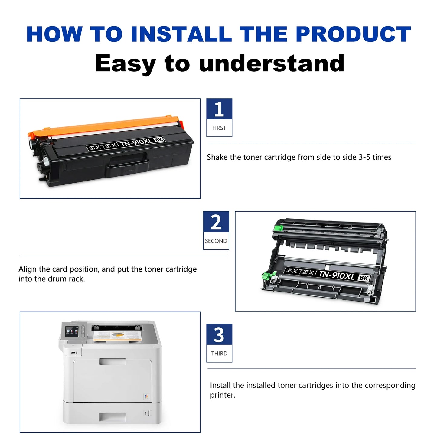 TN 910 Black TN910XL TN910 Toner Cartridge Replacement for Brother TN910 XL Toner HL-L9310CDW MFC-L9570CDW Printer