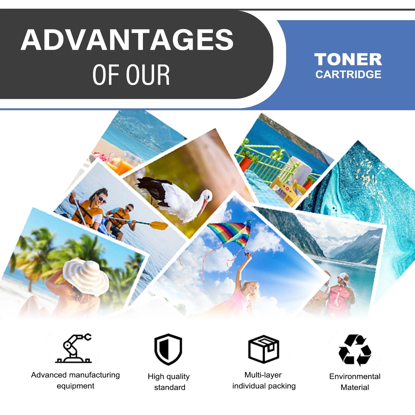 410X CF410X Toner Cartridge 2-Pack Compatible for HP 410X CF410X Black Toner Cartridges for Color Laser Pro M452 Series, Color Laser Pro MFP M377, M477 Series Printer