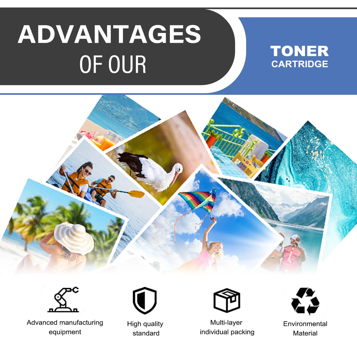 414A Toner Cartridge 4-Pack Compatible for 414A W2020A Toner Cartridges for Color Laser Enterprise M455dn, MFP M480f; Color Laser Pro M454, MFP M479 Series Printer (Black, Cyan, Magenta, Yellow)