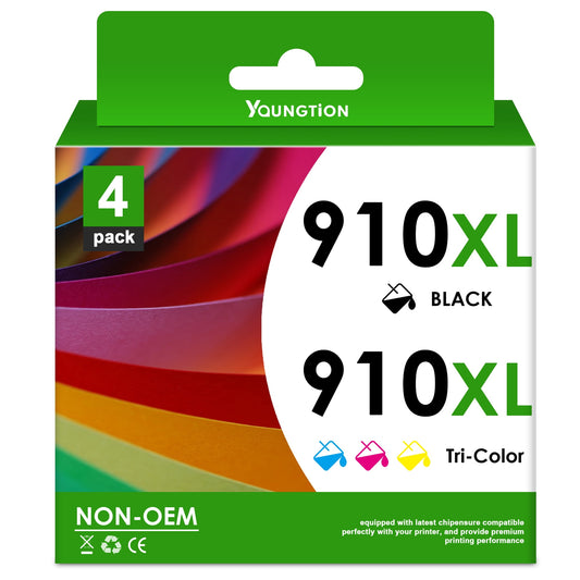 910XL Ink Cartridges (4-Pack) Compatible for HP 910 Ink Cartridges for 910 OfficeJet Pro 8025e 8015e 8022e 8028e 8035e 8025 8035 8020 8022 Printer