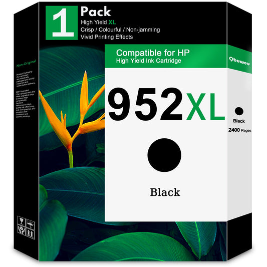 952 XL 952XL Ink Cartridges Black Compatible for HP 952 Ink Cartridge for OfficeJet Pro 7740 8710 8210 Printer (1-Pack)