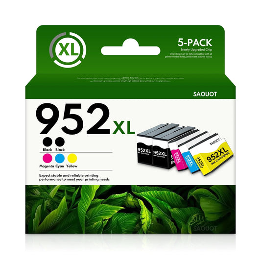 952XL Ink Cartridge Compatible with HP 952XL for HP OfficeJet Pro 8710 Printer（2Black, 1Cyan, 1Magenta, 1Yellow）