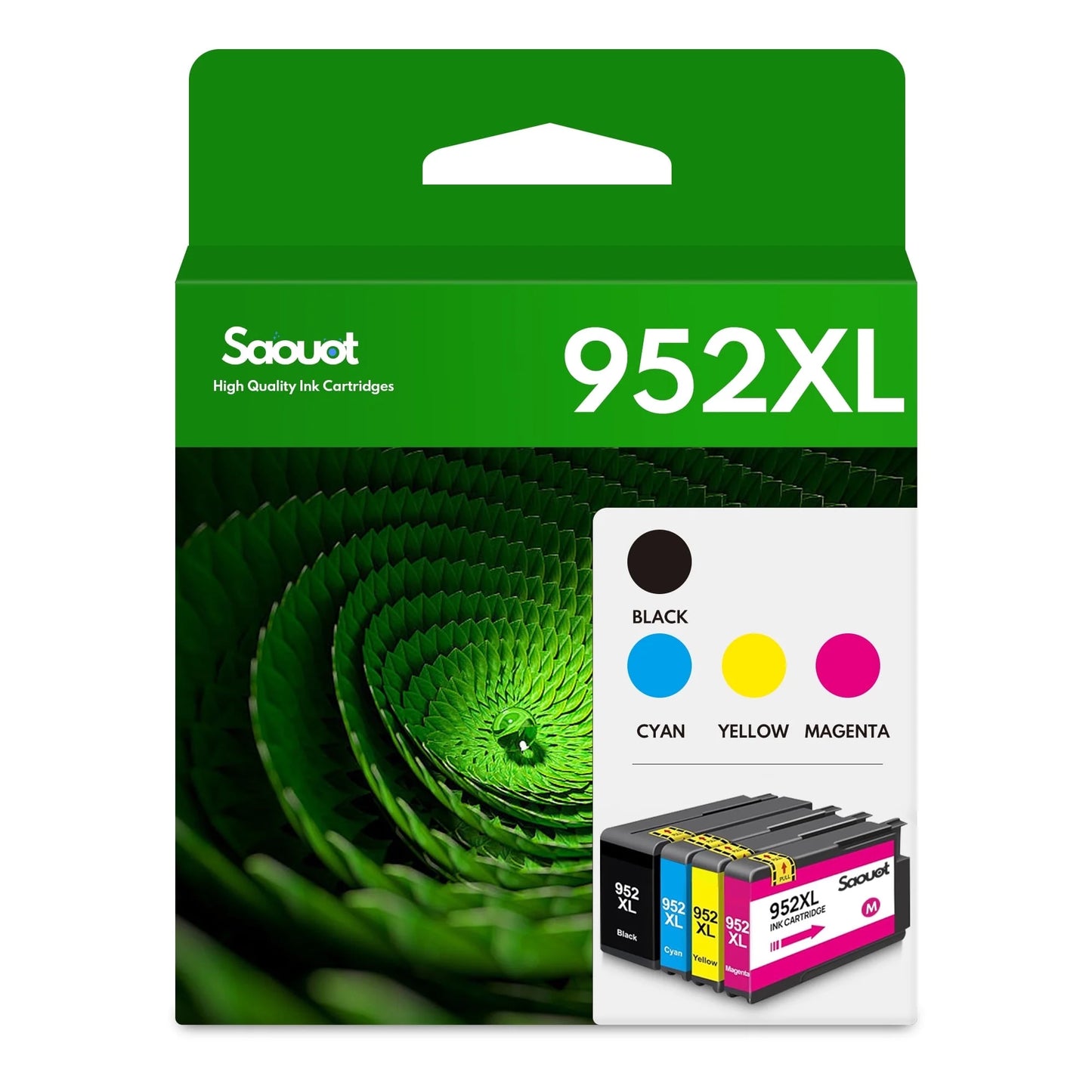 952XL Ink Cartridges (1BK+1C+1M+1Y) Compatible with HP 952XL Ink Cartridges Combo Pack with OfficeJet Pro 7740 Printer
