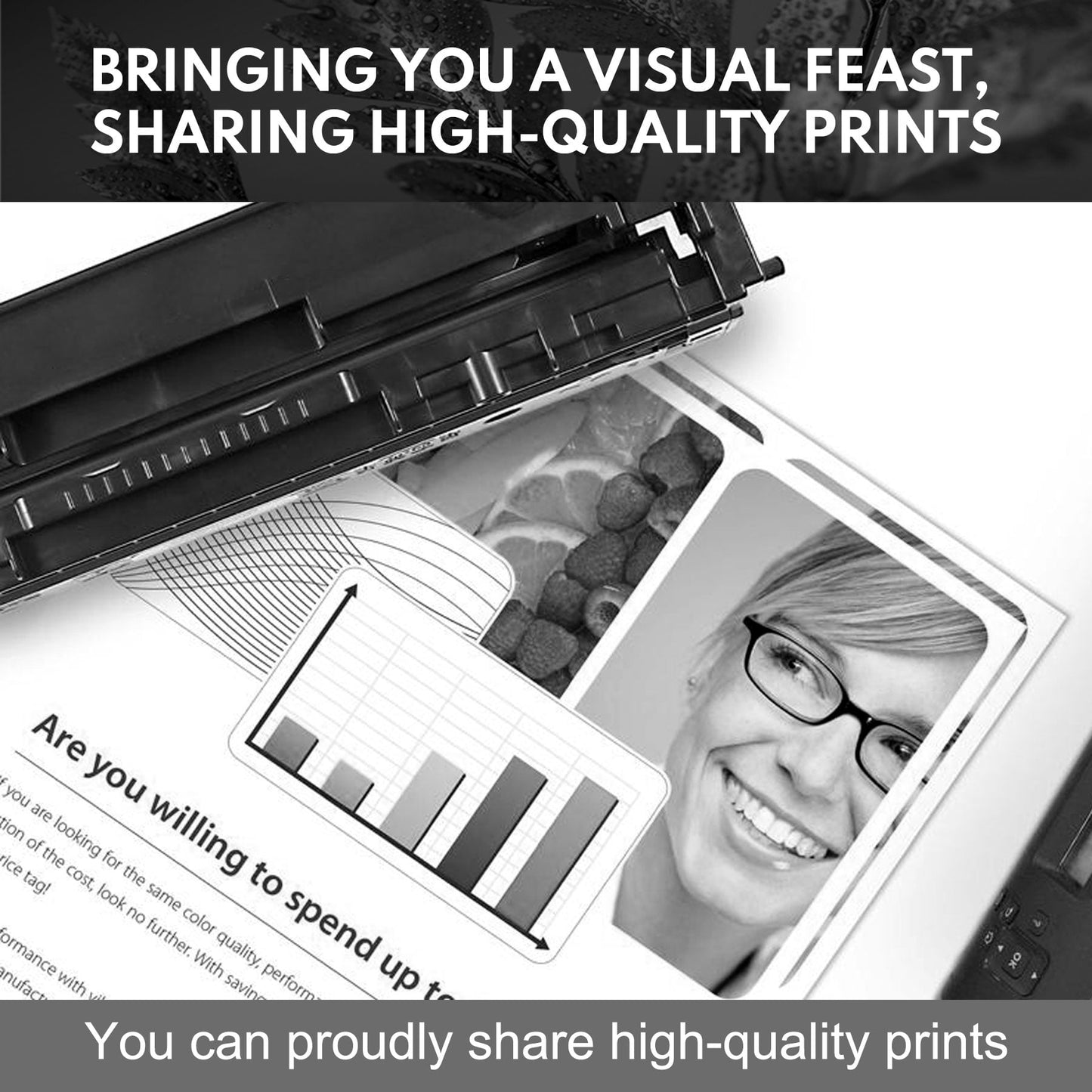 4-Pack TN760 Black Toner Cartridge Compatible for Brother TN-760 TN760 TN730 TN-730 HL-L2350DW DCP-L2550DW