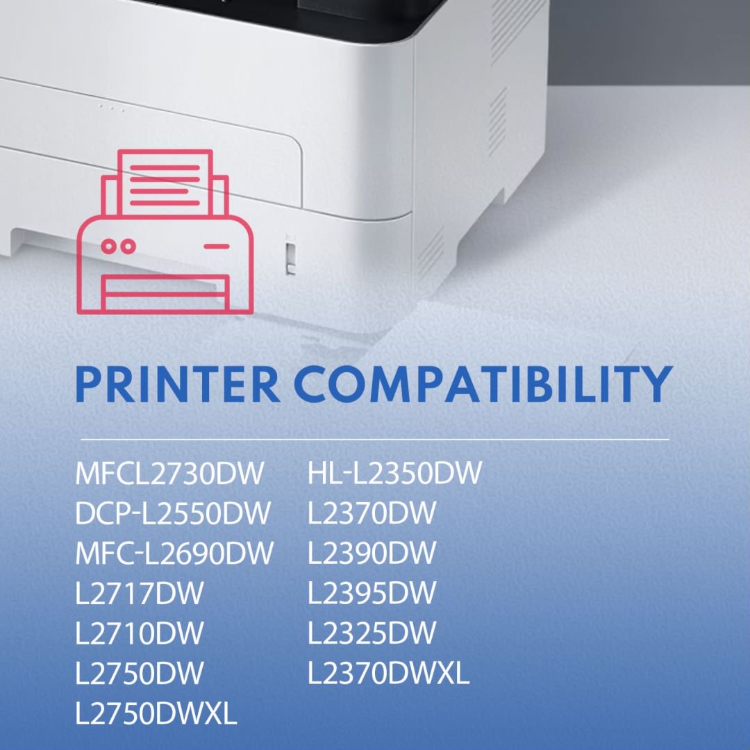 TN760 Black High Yield Toner Cartridge Replacement for Brother L2717DW L2710DW L2750DW L2750DWXL Printer, 2 Pack