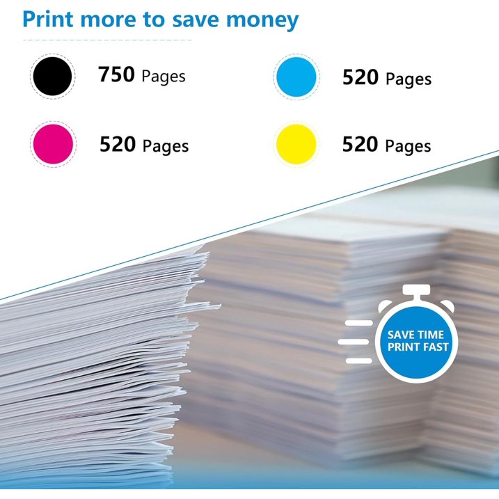 74 75XL Ink Cartridges ( Black Tri-Color) Compatible for HP 74 75 XL Printer Ink Cartridge for D4260 D4263 D4268 J5725 J5730 J5735