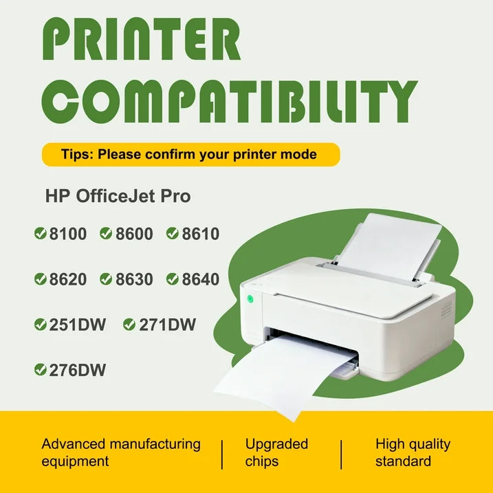 950XL and 951XL Ink Cartridges Compatible for HP 951 Ink 950 Ink Cartridges OfficeJet Pro 8600 8610 251dw Printer