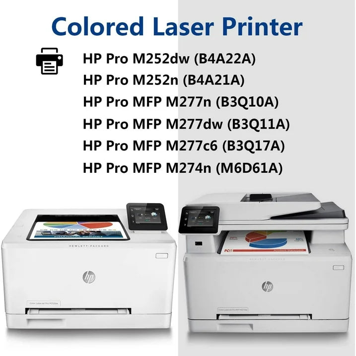 201A Toner Cartridge Compatible for HP 201A CF400A Toner Cartridge for Color Pro M252dw Printer