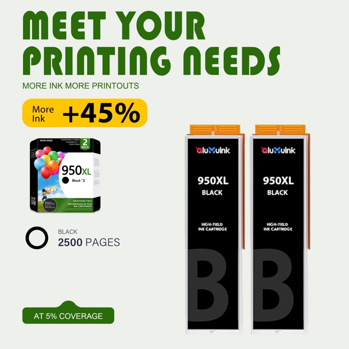 950XL 951XL Ink Cartridge Compatible for HP 950 951 Ink Cartridge for HP Officejet Pro 251dw 271dw 276dw