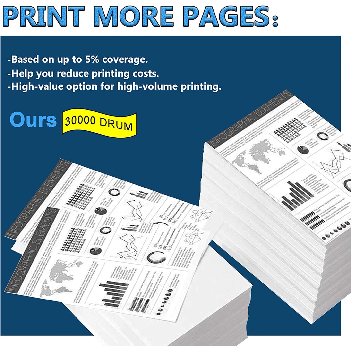 DR720 Black Drum Unit Replacement for Brother DR720 Drum Unit Compatible for hl-5440D Printer (1PK).
