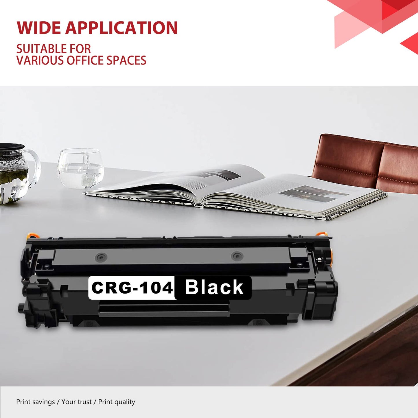 104 Black Toner Cartridge Replacement for Canon imageclass D420 D480 Printer, 1 - Pack