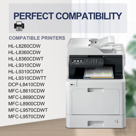 TN433 Toner Cartridges 4 Pack Replacement for Brother TN 433 Toner for MFC-L8900CDW Printer