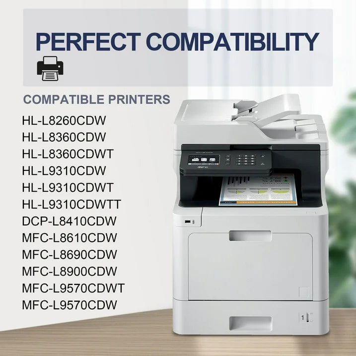 TN433 Toner Cartridge Black Replacement for Brother TN-433 Toner for HL-L8360CDW Printer - 2 Pack