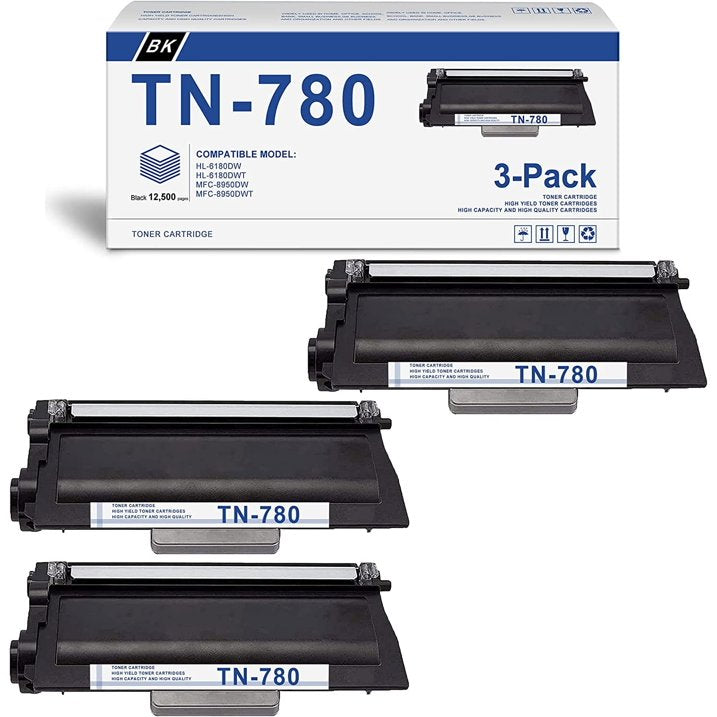 (Black,3-Pack) Compatible TN-780 Toner Cartridge Replacement for Brother TN780 MFC-8950DWT HL-6180DW HL-6180DWT MFC-8950DW Printer Toner Cartridge