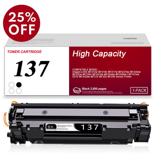 Canon 137 9435b001 Toner Cartridge Black 1-Pack Replacement for Canon C137 MF247dw MF227dw MF236n D570 Printer