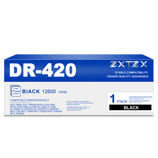 DR420 Drum for Brother DR420 Drum Unit 12600 Yield Black Printer