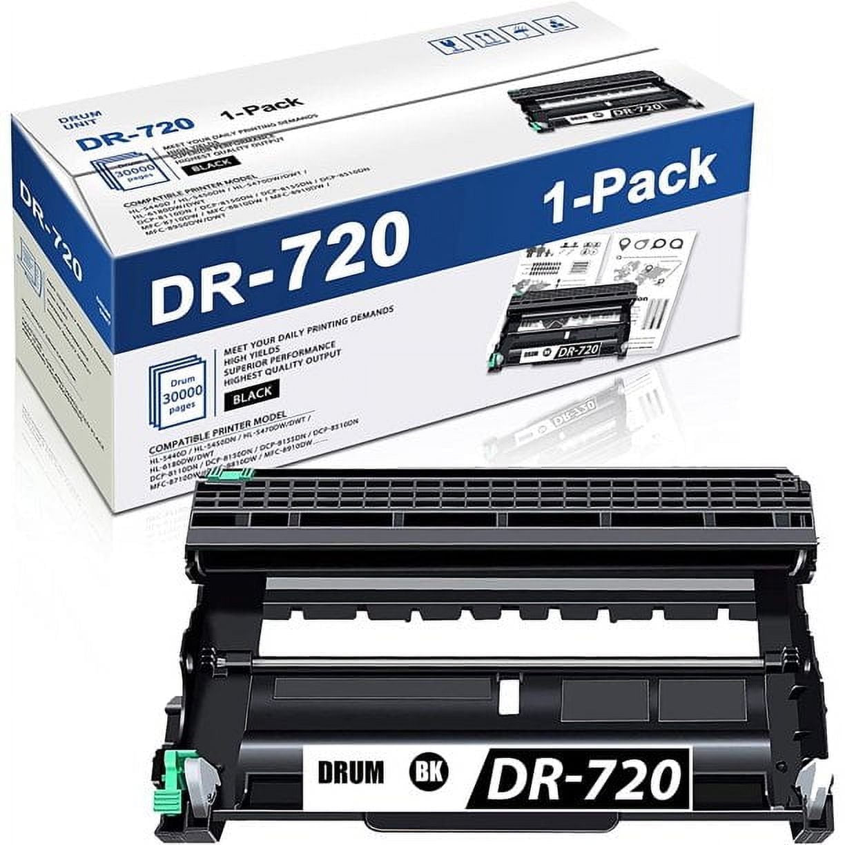 DR720 Black Drum Unit Replacement for Brother DR720 Drum Unit Compatible for hl-5440D Printer (1PK).