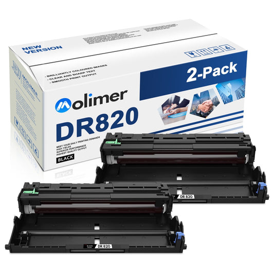 DR820 Drum Unit Compatible with Brother DR820 for DCP-L5500DN DCP-L5600DN Printers (2-Pack Black )
