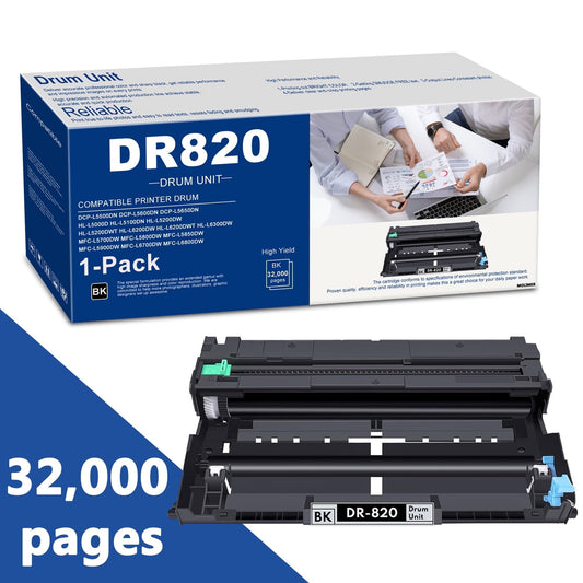 DR820 Drum Unit Compatible with Brother DR 820 for HL-L6200DW Printer (Not Toner Cartridge)
