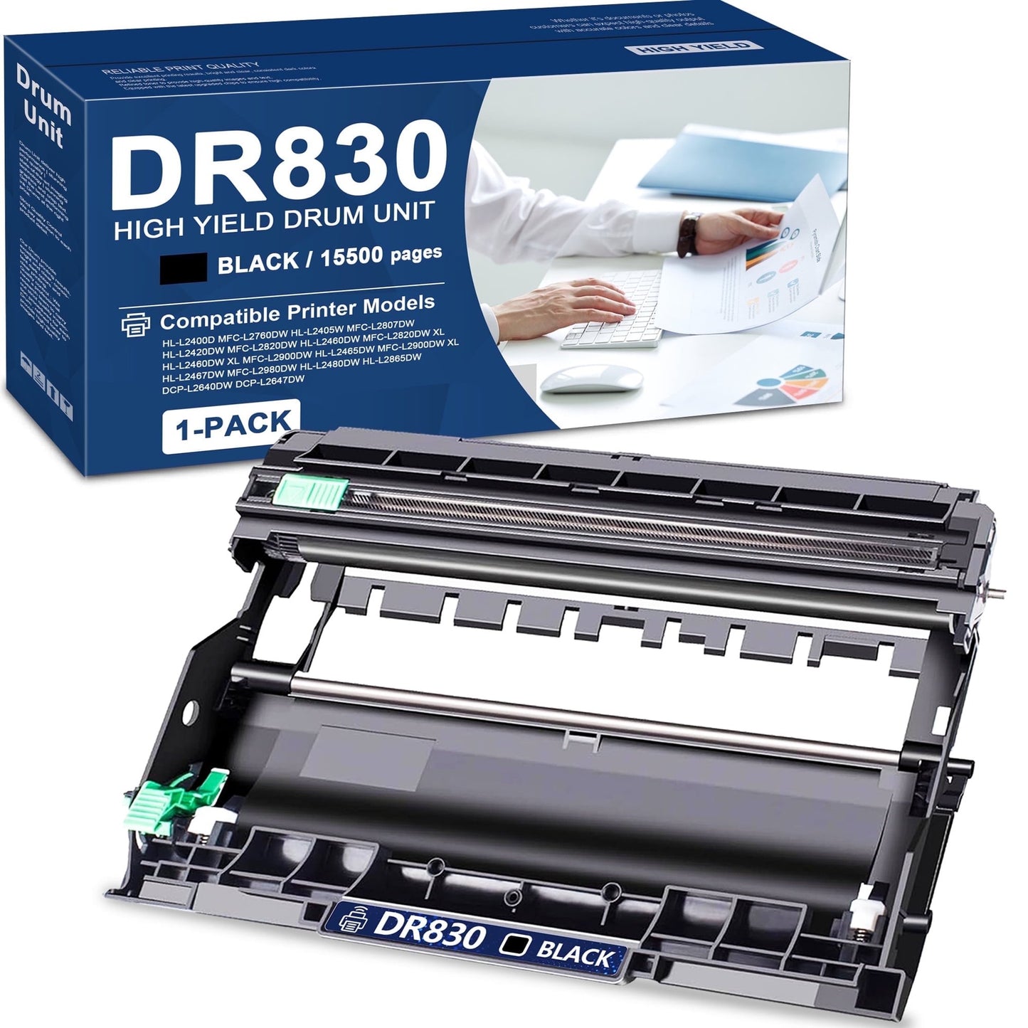 DR830 Drum Compatible for Brother DR830 Drum Unit MFC-L2820DWXL HL-L2480DW DCP-L2640DW Printer