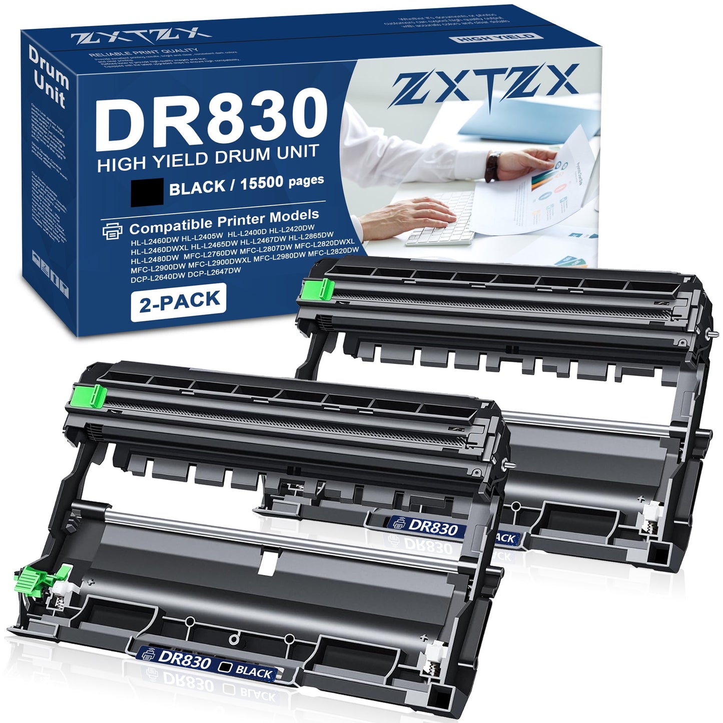 DR830 Drum Unit Replacement for Brother DR-830 TN830 for HL-L2405W HL-L2400D HL-L2460DW HL-L2465DW HL-L2480DW DCP-L2640DW MFC-L2820DWXL Printer