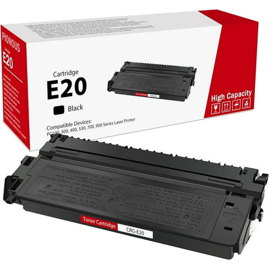 E20 High-Yield Black Toner Cartridge - PINOS Compatible E20 1492A002 Toner Replacement for Canon E20 Toner PC100 / 300 / 400 / 530 / 700 / 900 Series Printer, 1 Pack