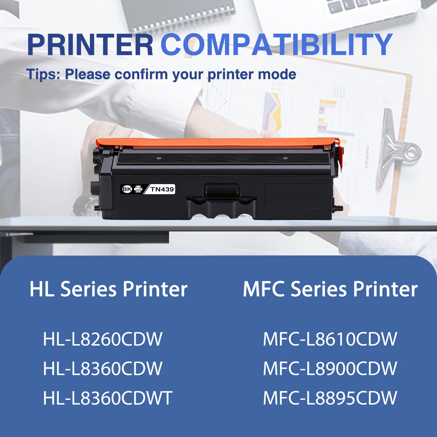 TN433 2 Pack Toner Cartridges Black ZXTZX Compatibles for Brother TN433 Toner HL-L8360CDW MFC-L8610CDW Series Printers