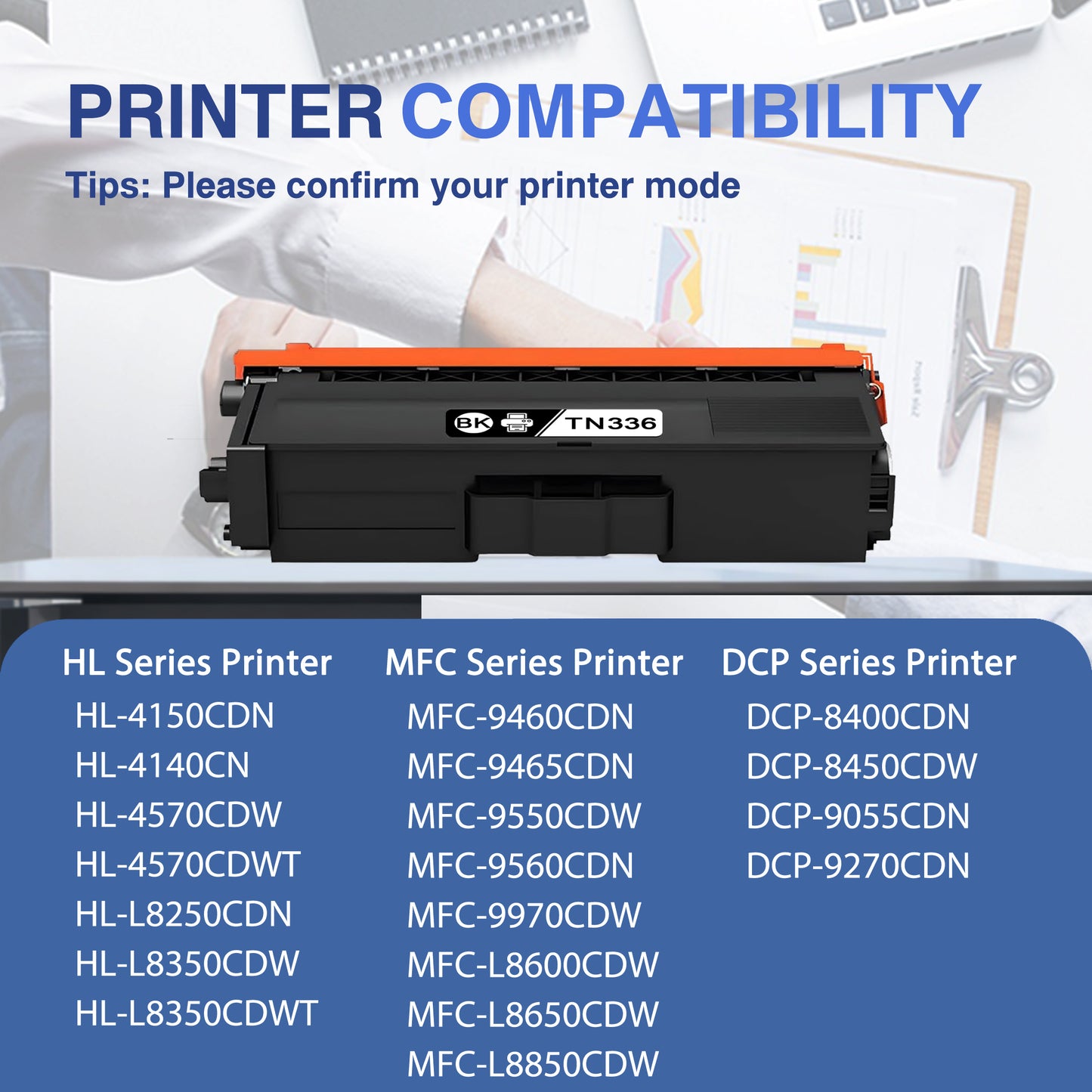 TN336 Toner Cartridges ZXTZX Compatibles for Brother TN336 Toner HL-4140CN MFC-9560CDN  Series Printers 4 Pack (Black Cyan Magenta Yellow)