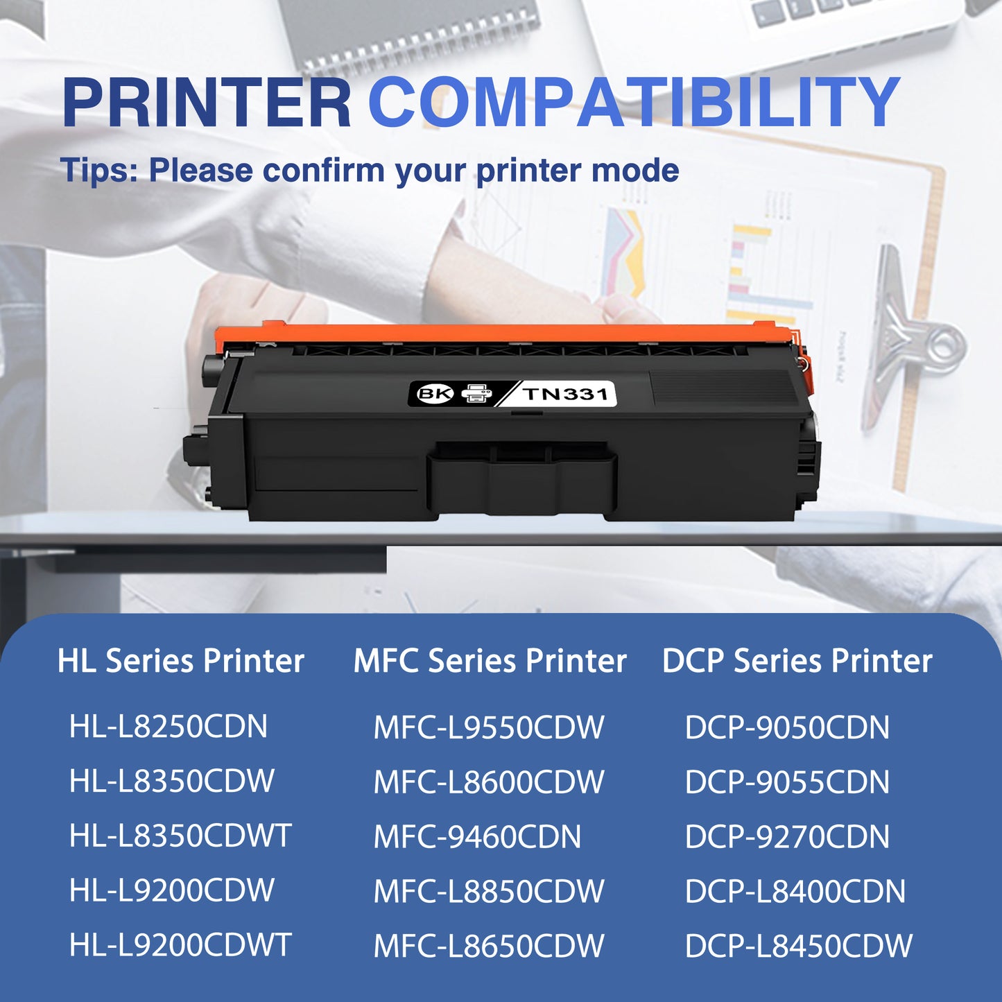 TN331 Toner Cartridges ZXTZX Compatibles for Brother TN331 Toner HL-8350CDWT MFC-9460CDN Series Printers 6 Pack ( 2*Cyan 2*Magenta 2*Yellow )
