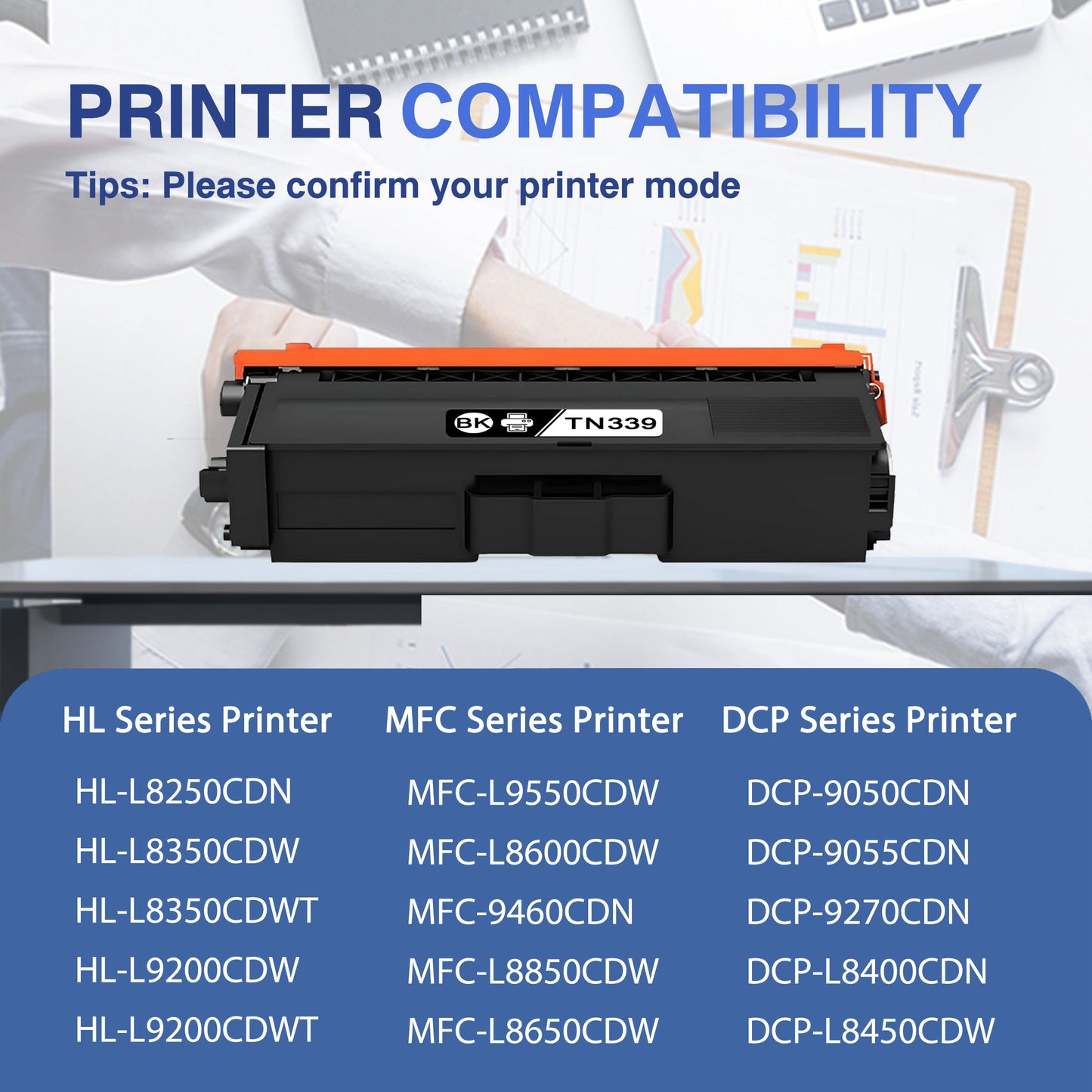 TN339 Toner Cartridges ZXTZX Compatibles for Brother TN339 Toner HL-L9200CDWT MFC-L8650CDW Series Printers 2 Pack Black