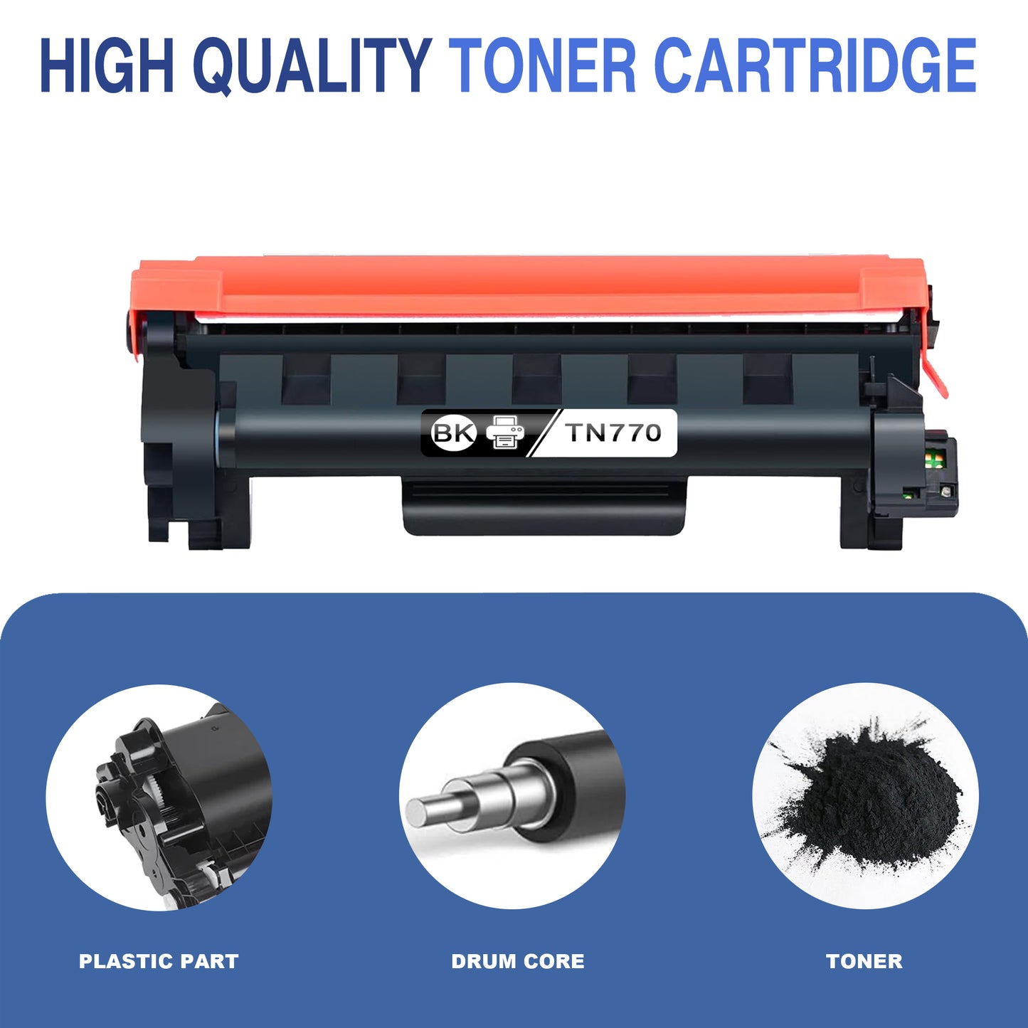 TN770 Toner Cartridges ZXTZX Compatibles for Brother TN770 Toner HL-L5215DW MFC-L2750DWXL Series Printers 1 Pack