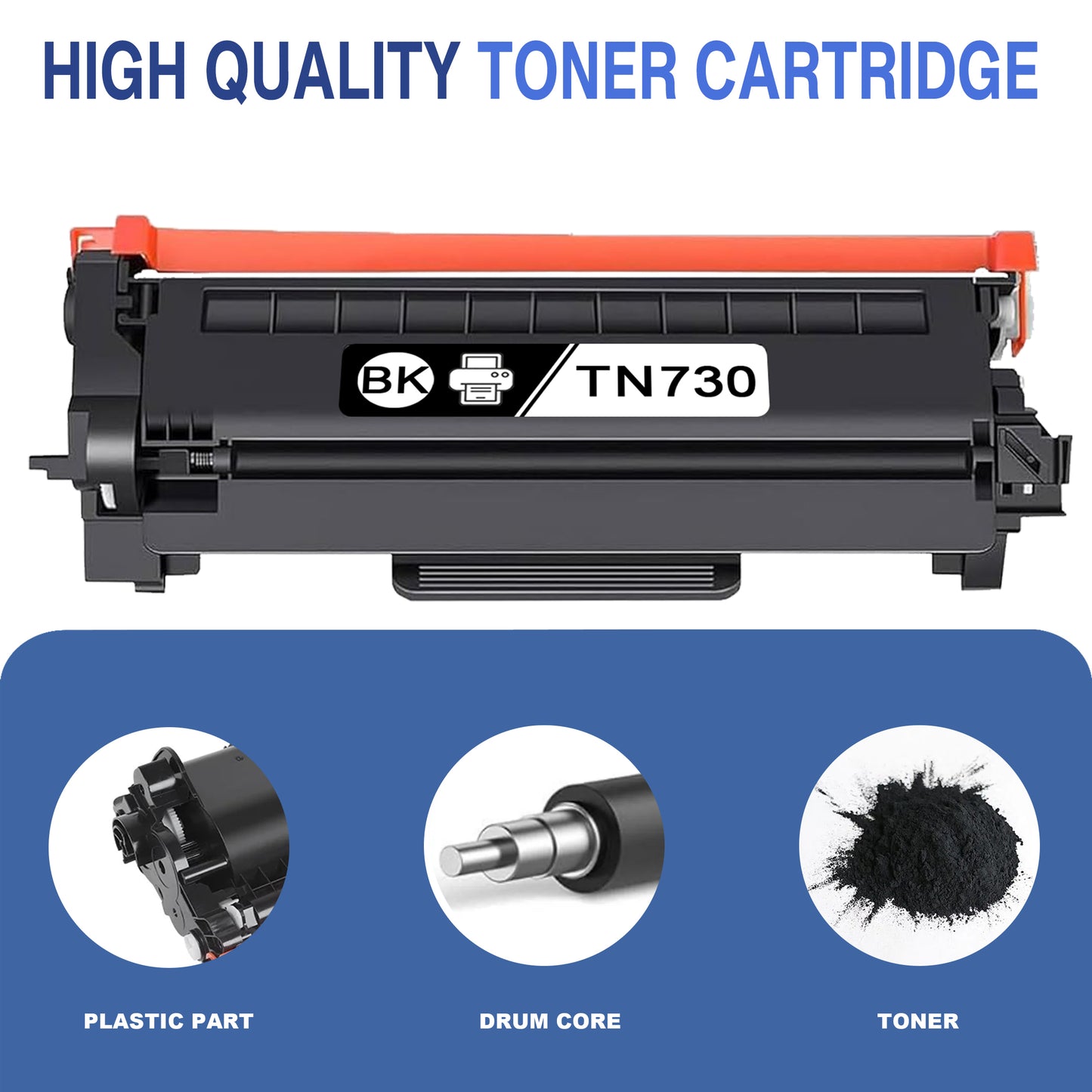 TN730 Toner Cartridge ZXTZX Compatibles for Brother TN-730 ZXTZX Compatibles for HL-L2370DW MFC-L2750DW Series Printers 4 Pack Black