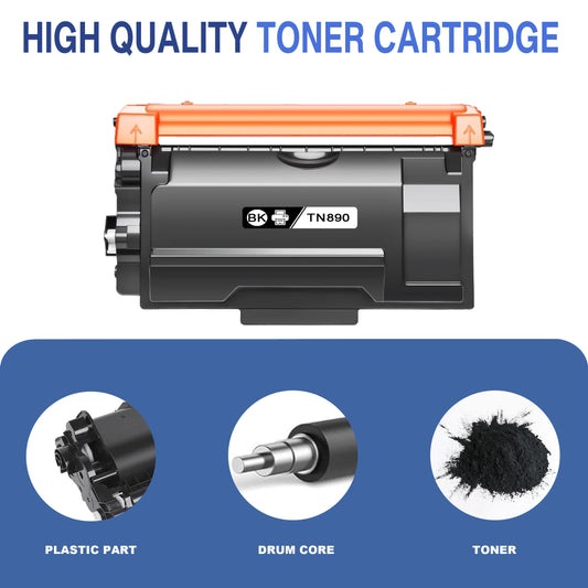TN890 Toner Cartridge ZXTZX Compatibles for Brother TN-890 Compatibles for HL-L6250DW MFC-L6900DW Series Printers 4 Pack Black
