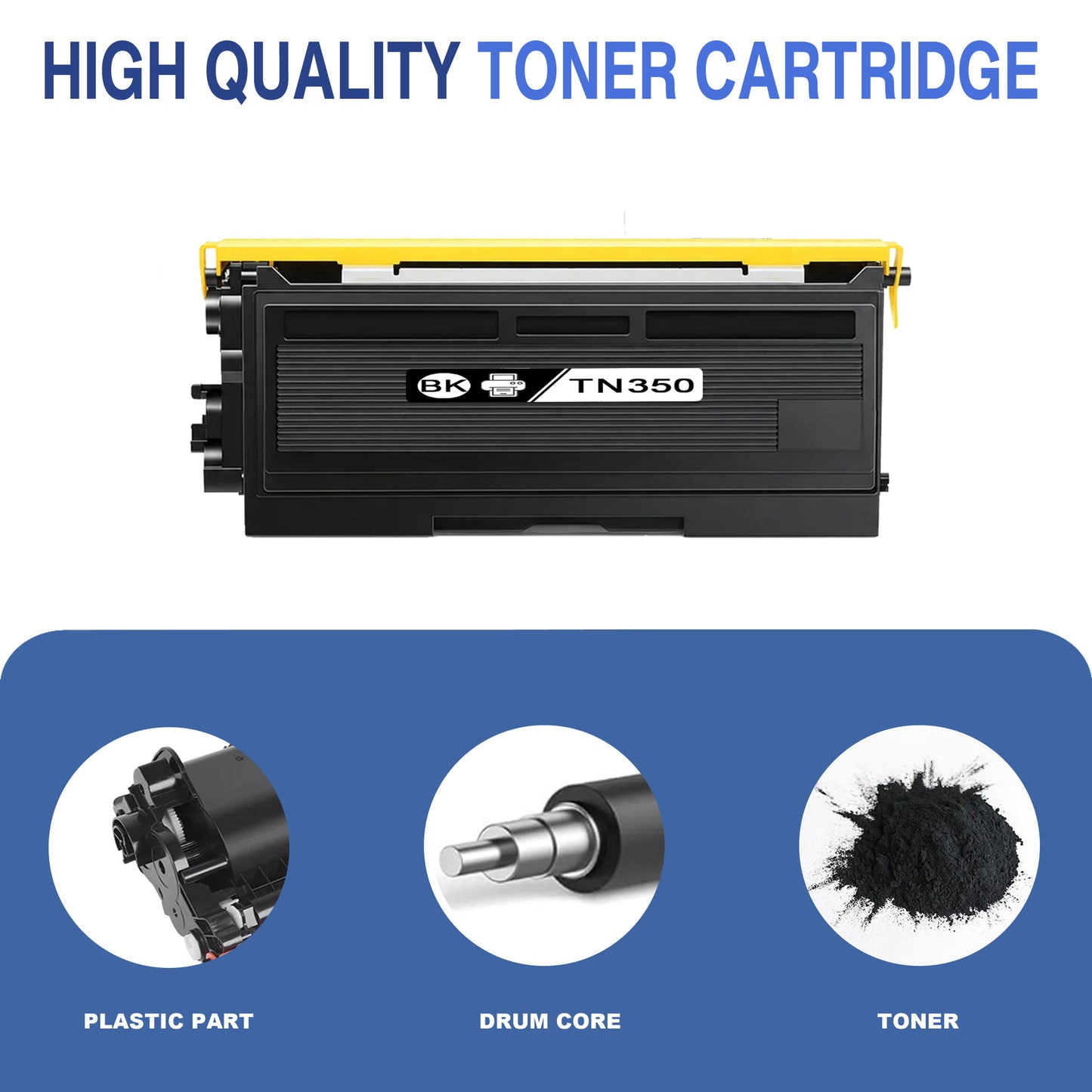 TN350 TN-350 Toner Cartridge ZXTZX Compatibles for Brother TN350 Compatibles for HL-2070N MFC-7225N Series Printers 2 Pack Black