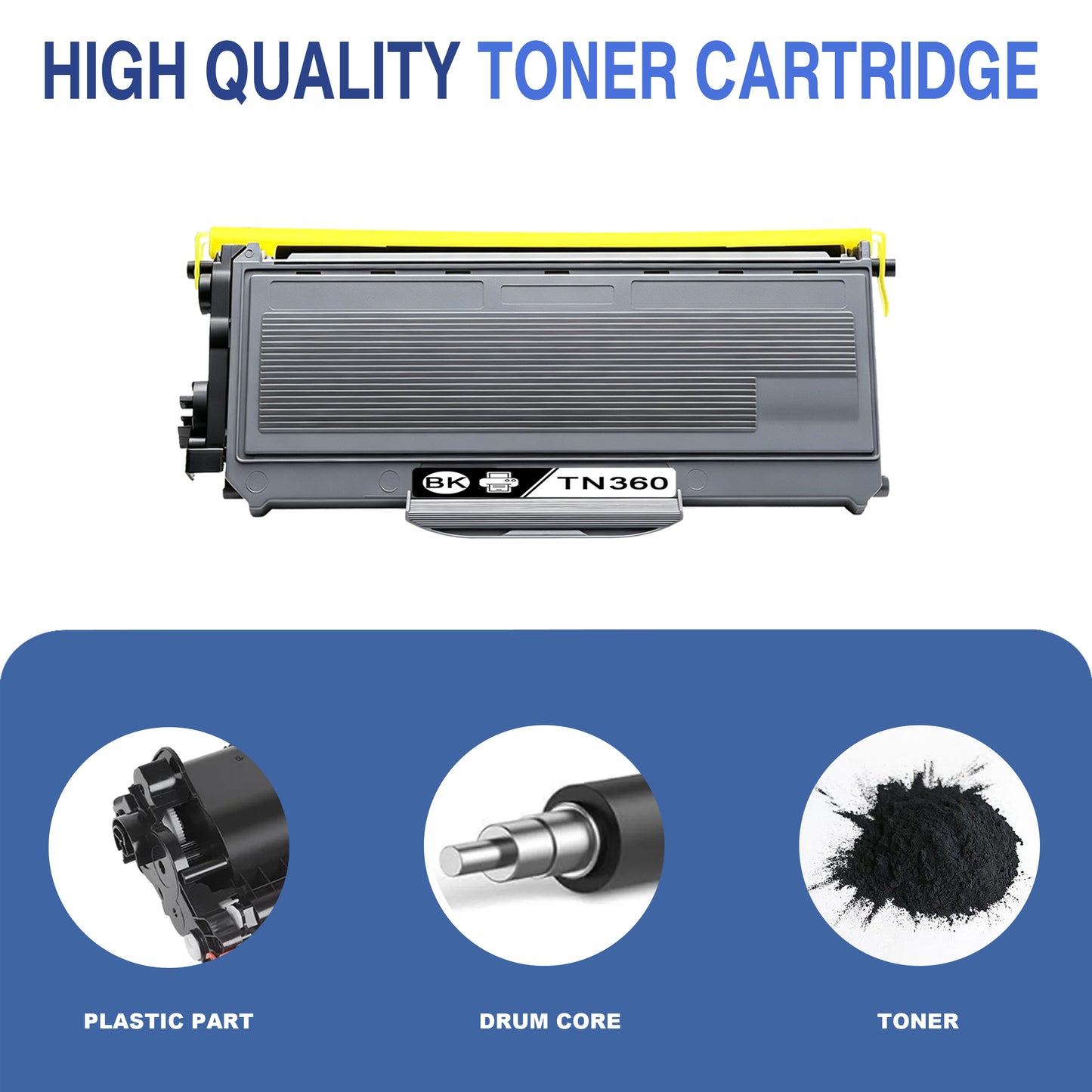 TN360 Toner Cartridge ZXTZX Compatibles for Brother TN360 Compatibles for MFC-7840W HL-2170W Series Printers 3 Pack Black