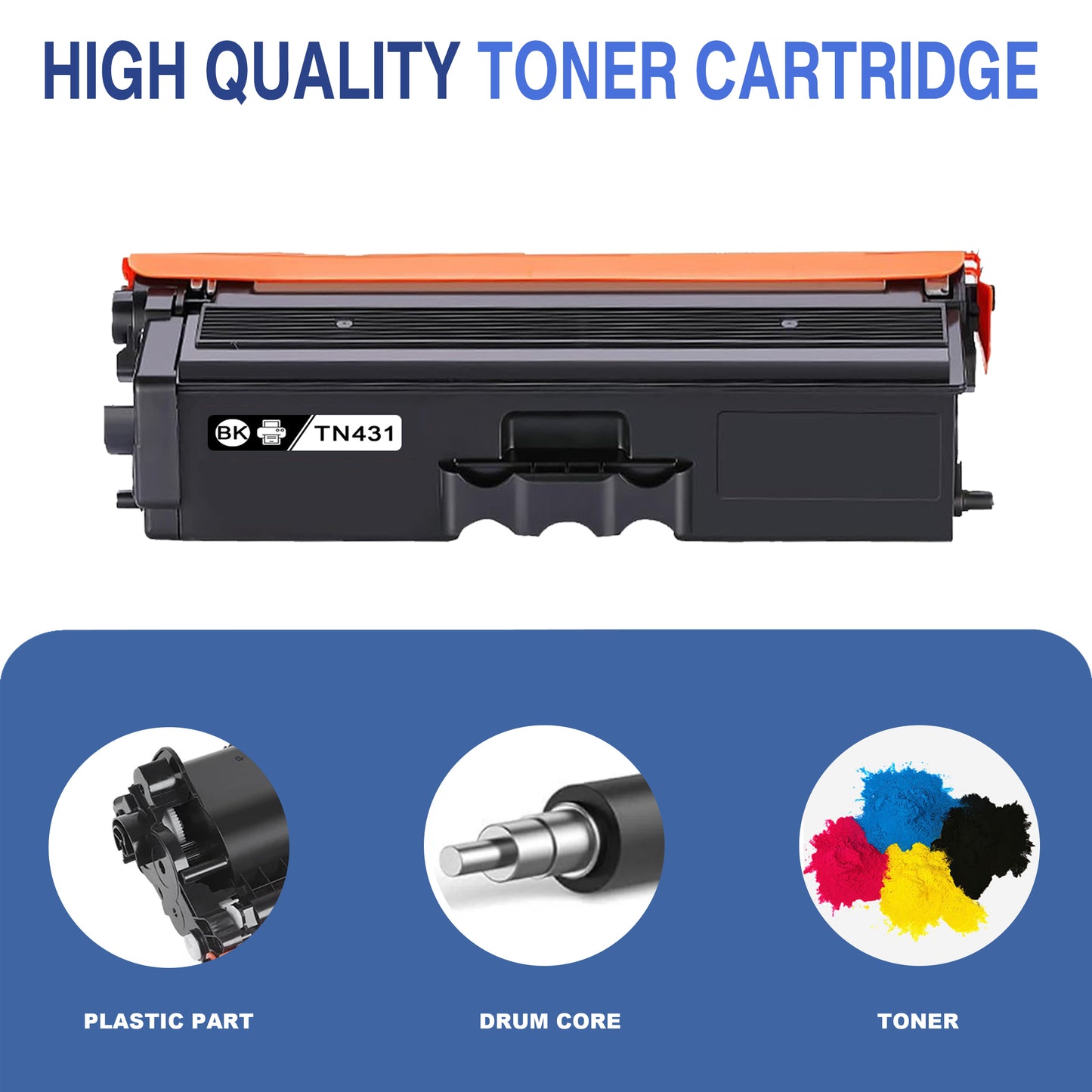 TN431 Toner Cartridges 3 Pack ZXTZX Compatibles for Brother TN431 Toner HL-L8260CDW MFC-L8610CDW Series Printers (Cyan Magenta Yellow)