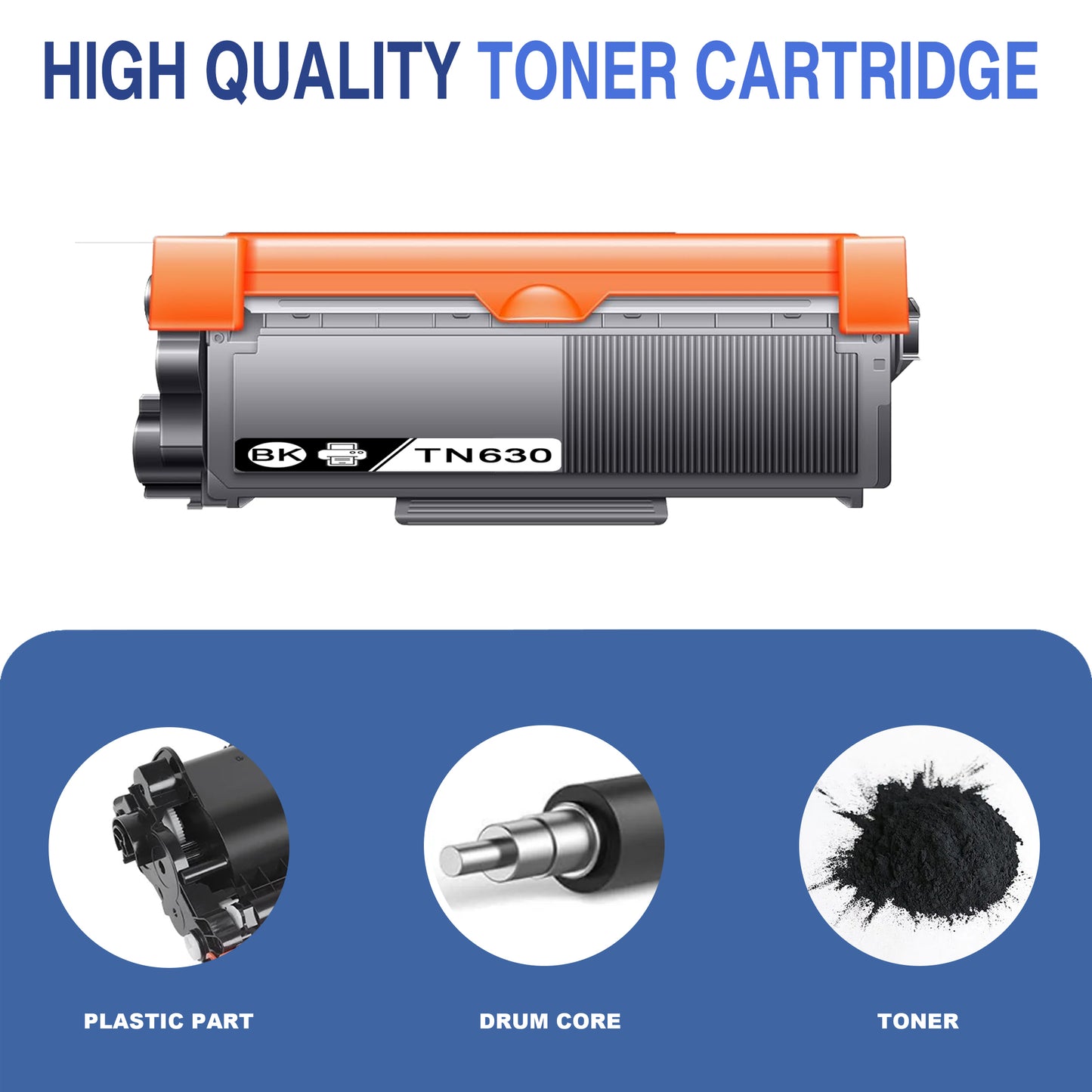 TN630 Toner Cartridge ZXTZX Compatibles for Brother TN-630 Compatibles for HL-L2360DW MFC-L2685DW Series Printers 2 Pack Black