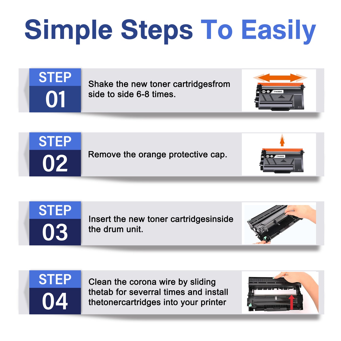 TN880 Toner Cartridge ZXTZX Compatibles for Brother TN-880 Compatibles for HL-L6400DWT MFC-L6700DW Series Printers 2 Pack Black
