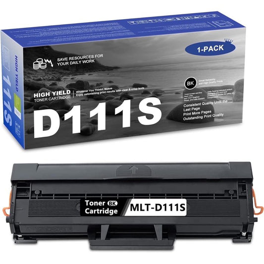 SevenColor MLT-D111S SU814A Black Toner Cartridge for Samsung Xpress M2020 Printer, Black