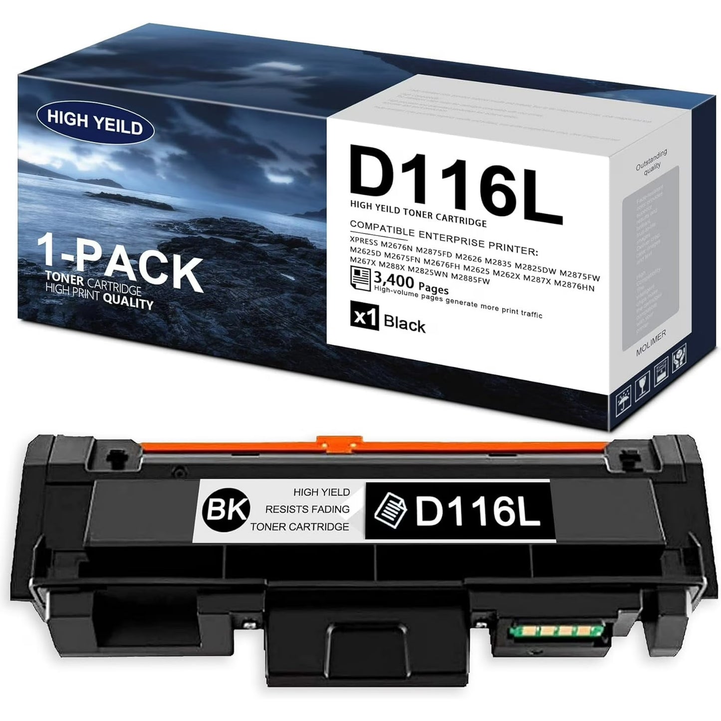 MLT D116L MLT-D116L D116L Black Toner Cartridge Replacement for Samsung Xpress M2875FD M2626 M2835 M288x M2825WN M2885FW Printer Toner