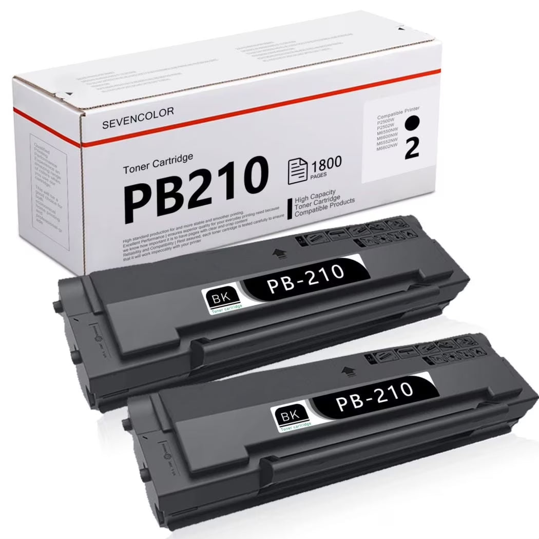 PB-210 PB210 High Yield Toner 2 Black Replacement for Pantum P2500W P2502W M6550NW M6600NW M6552NW Printer