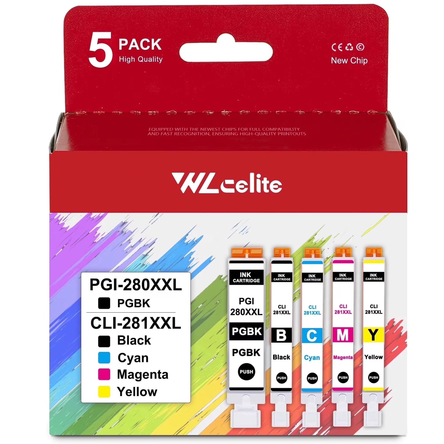 PGI 280XXL CLI 281XXL Ink Cartridges Compatible for Canon 280 281 Ink Work for Pixma TR8520 TR8620a TS8120 Ink