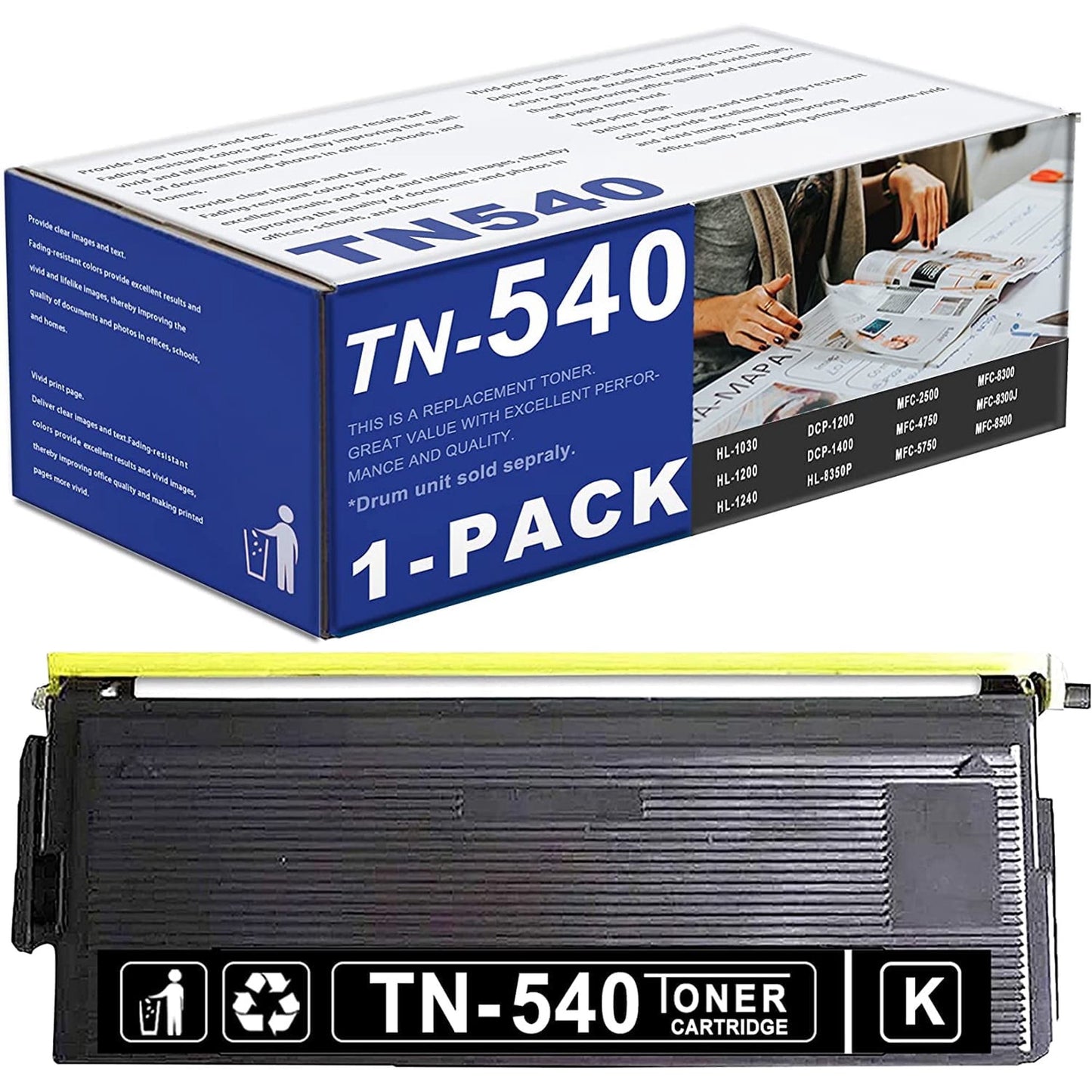 TN-540 Black Replacement for Brother for TN540 TN570 Toner Cartridge for HL-5140 5170N Printer