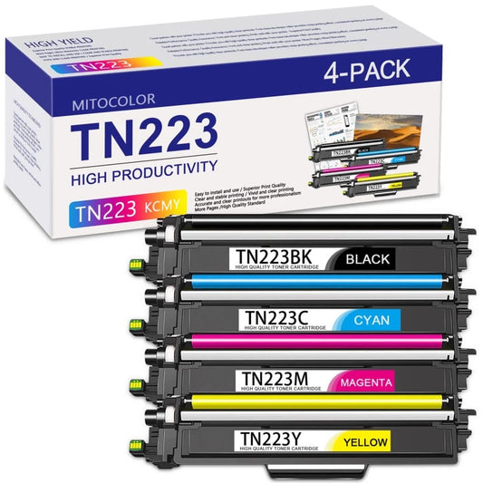 TN223 Toner Cartridge Replacement for Brother TN-223 Toner for MFC-L3770CDW Printer (4 Pack)
