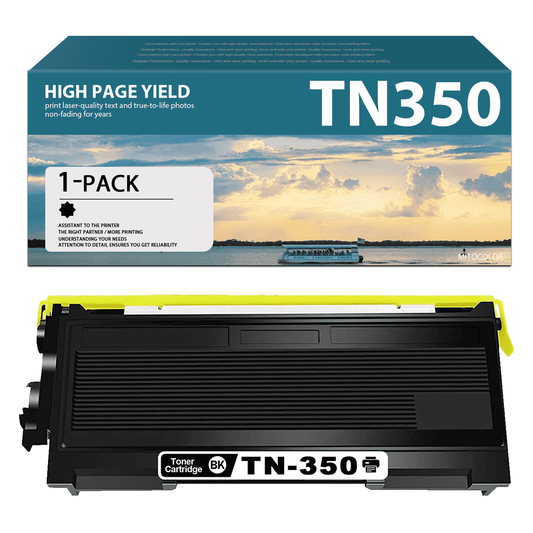 TN350 Toner Cartridge Black Replacement for Brother DCP-7010 Printer