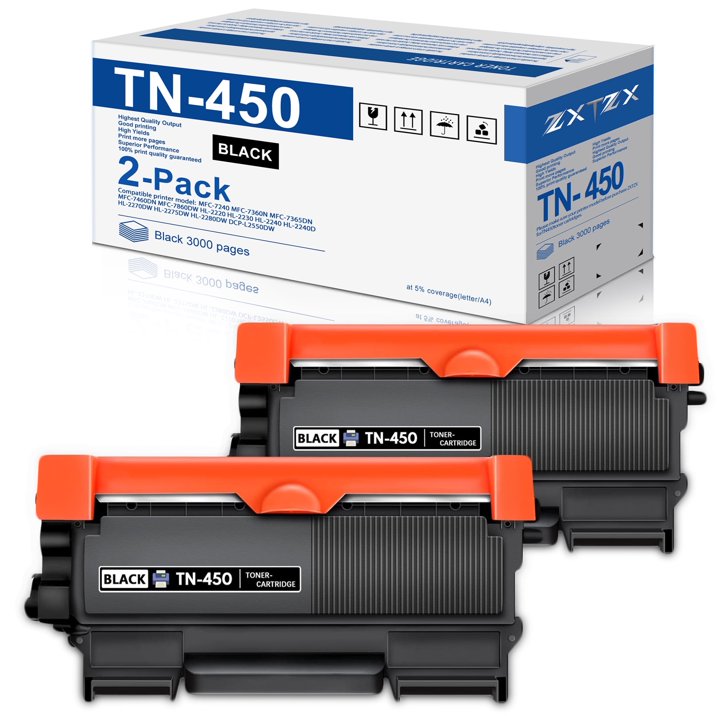 TN450 Toner Compatible for Brother TN450 Toner Cartridge DCP-7060D HL-2220 MFC-7360N Printer