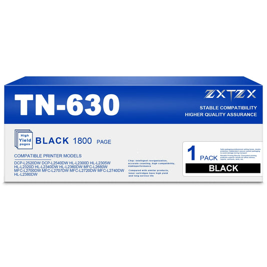 TN630 Toner Compatible for Brother TN630 Toner Cartridges DCP-L2540DW HL-L2300D Printer